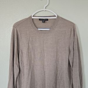 Katherine Barclay | Tan Merino Wool Sweater Size XL